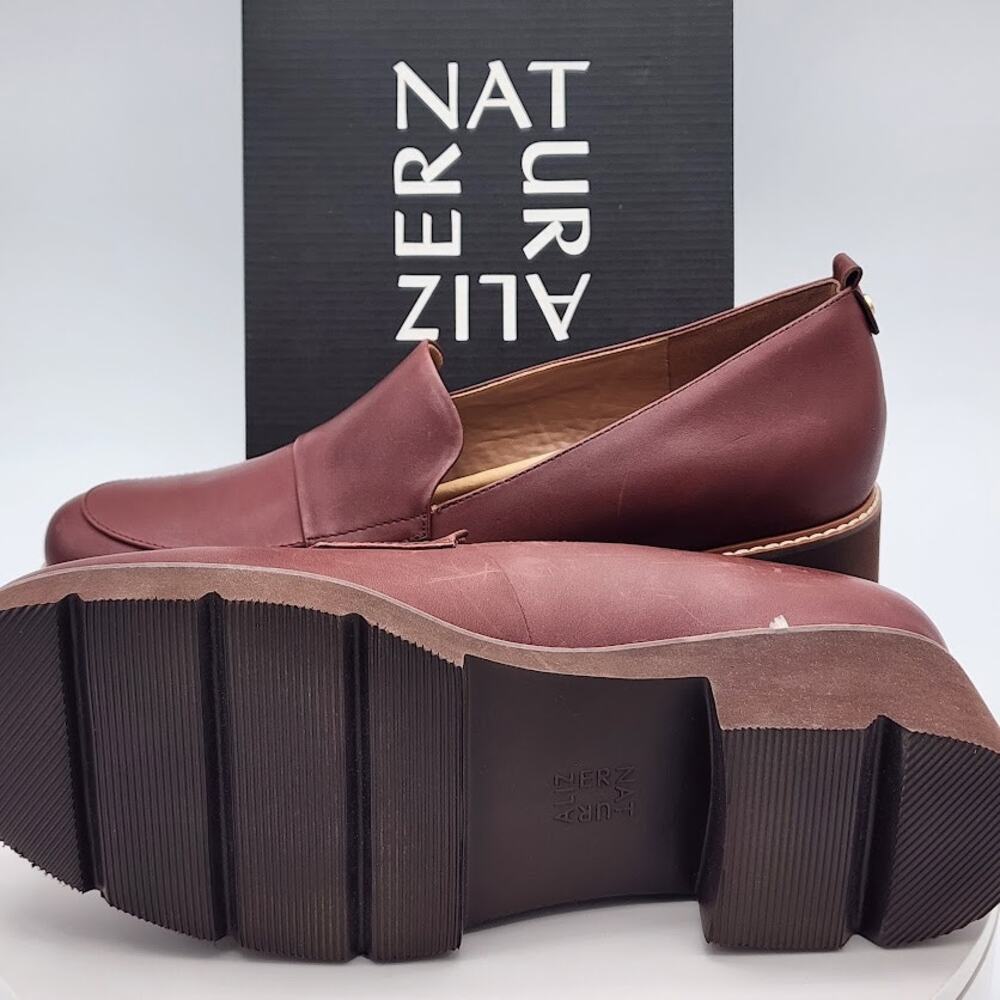 NEW Naturalizer Darry Cabernet Leather Lug Sole Loafers Women's Size 12M Comfort - Picture 8 of 10